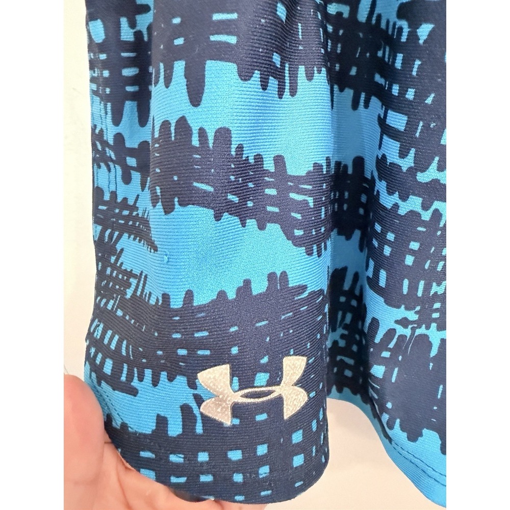 GU UNDER ARMOUR Women's Shorts SIZE SM Heat Gear Loose Turquoise/Black - Picture 3 of 7